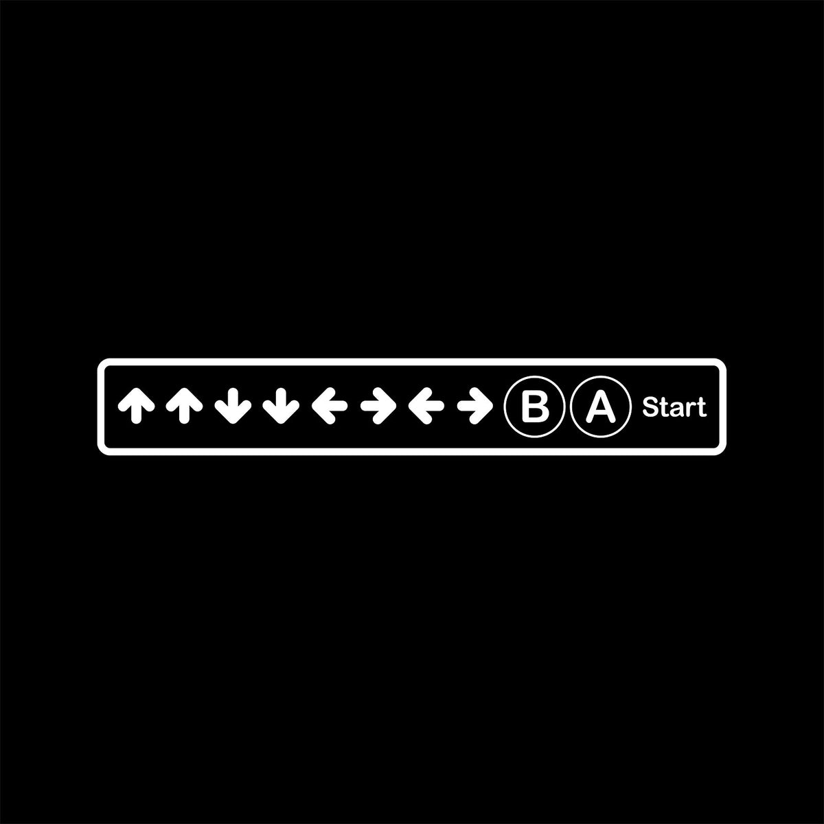 Immagine del prodotto Maglietta Konami Code per appassionati di videogiochi nera