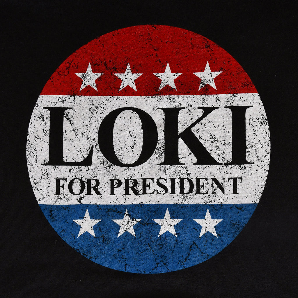 Immagine del prodotto Felpa con cappuccio For President per i fan di Loki nero