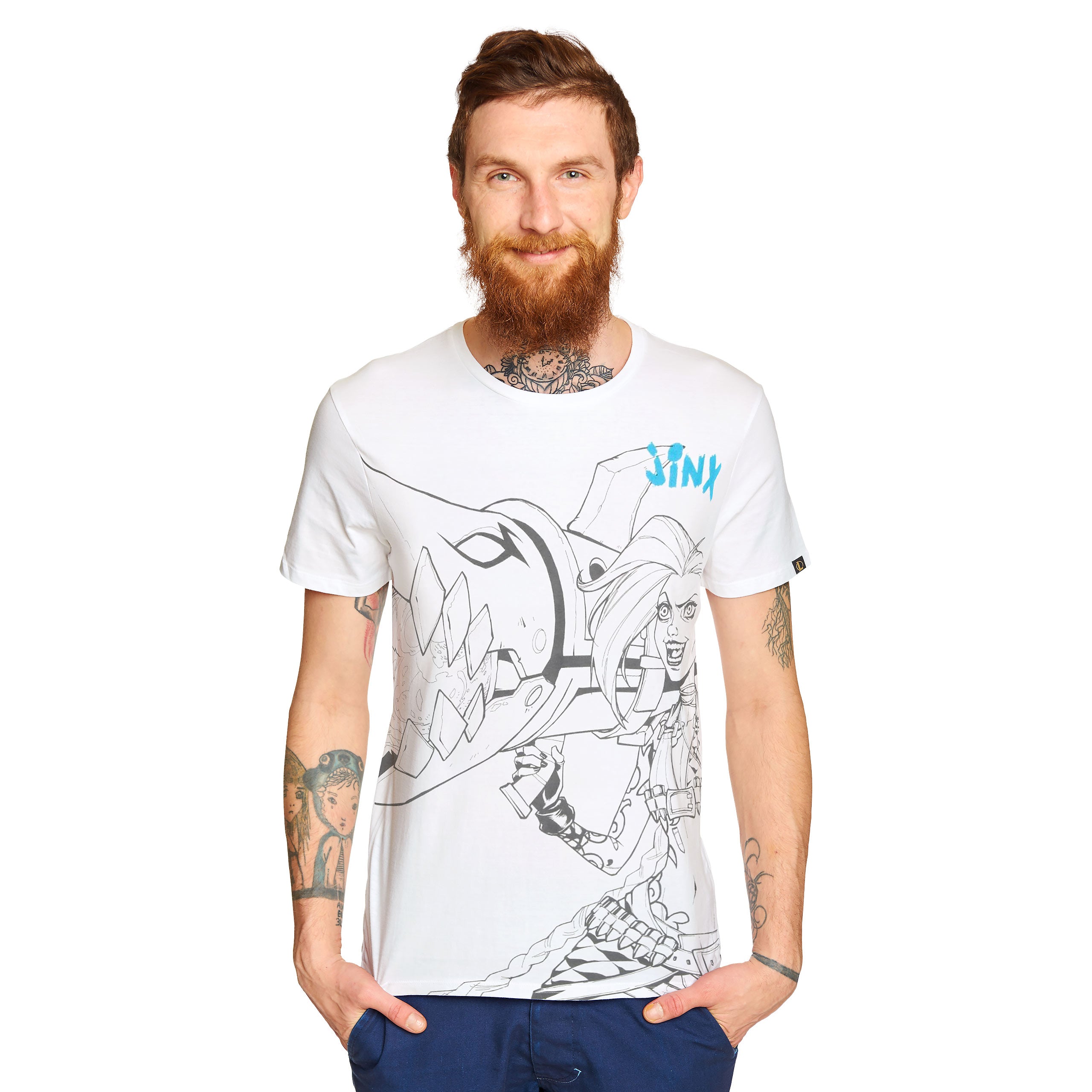 Image produit League of Legends - T-Shirt Jinx blanc
