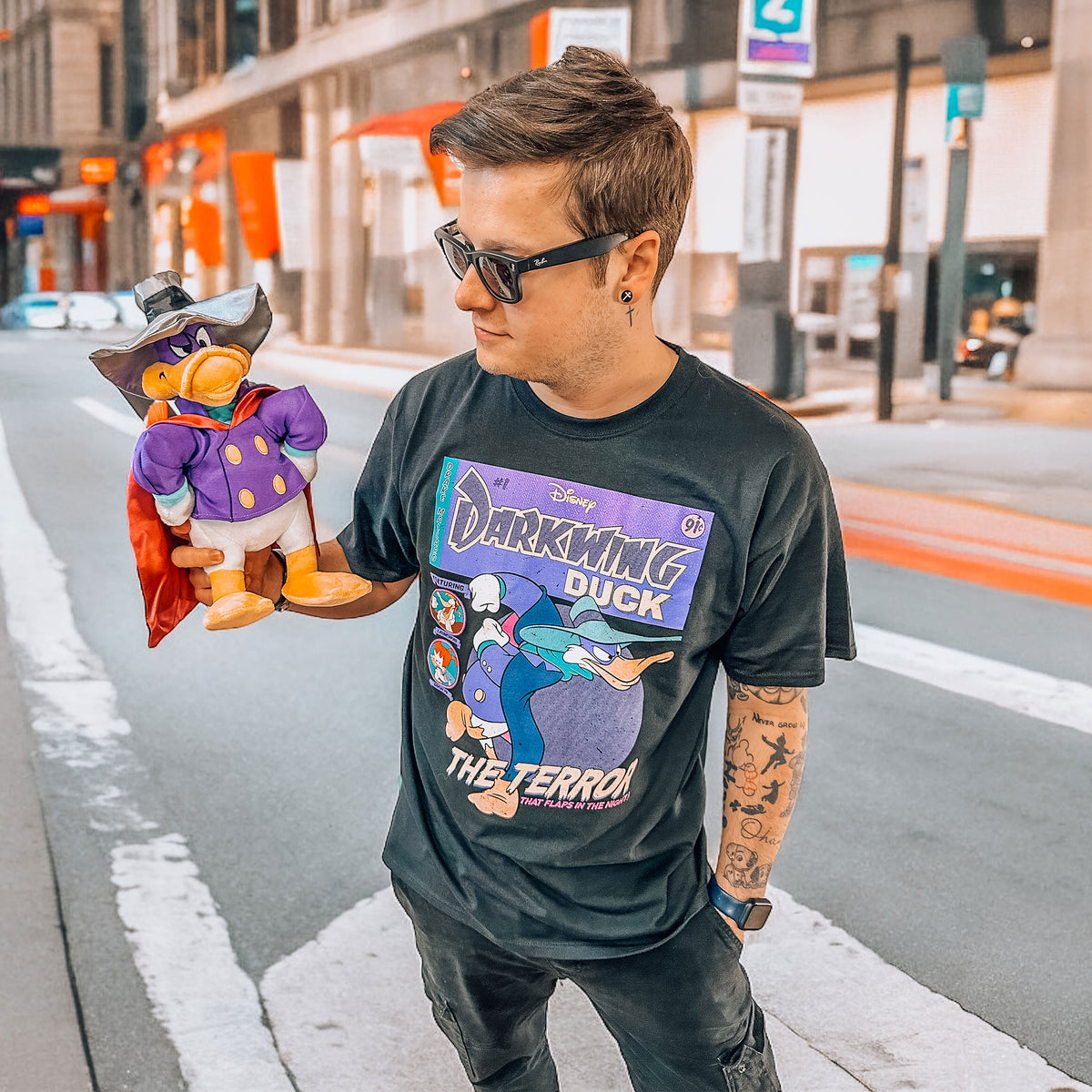 Image produit Darkwing Duck - T-shirt de couverture de bande dessinée noir