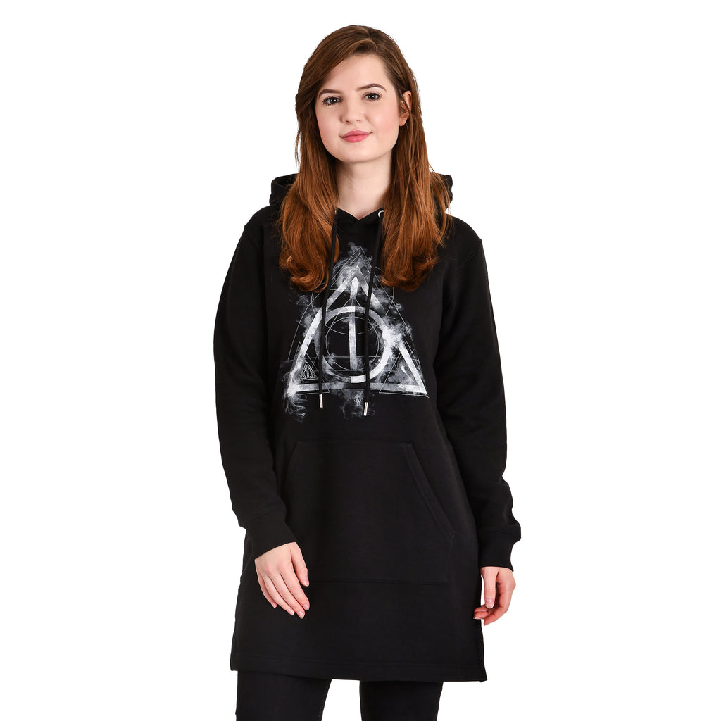 Produktbild Harry Potter - Smoky Hallows Sweatkleid mit Kapuze schwarz