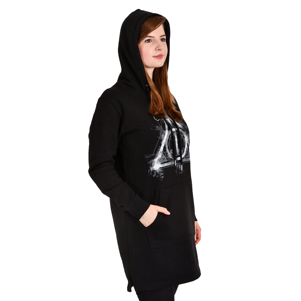 Produktbild Harry Potter - Smoky Hallows Sweatkleid mit Kapuze schwarz