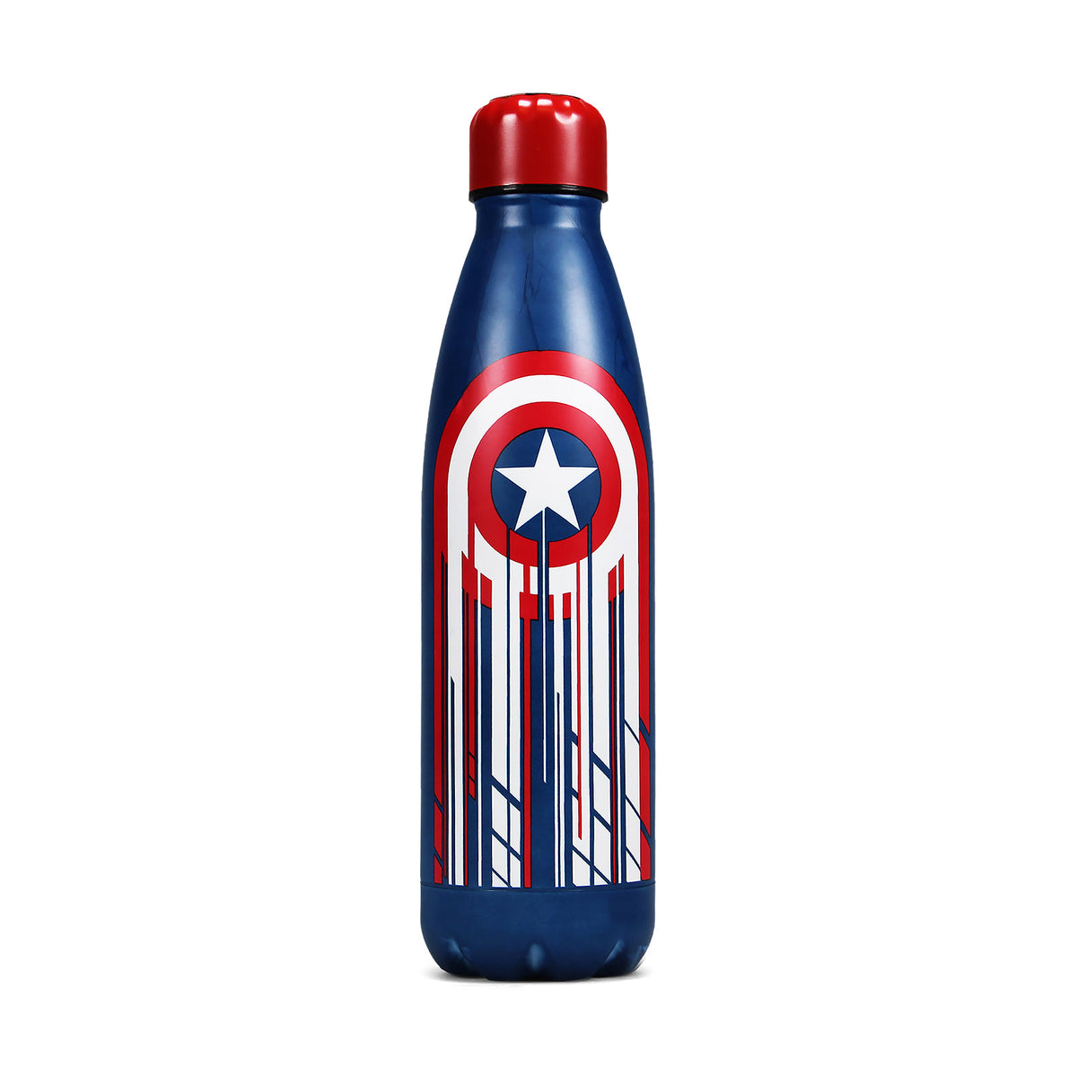Immagine del prodotto Bottiglia d'acqua con logo dello scudo di Captain America