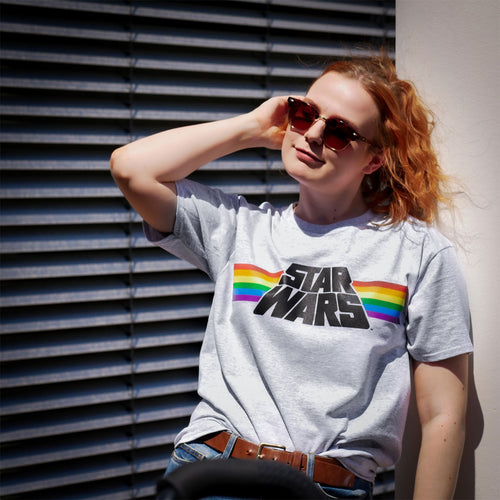 Immagine del prodotto Star Wars - T-shirt grigia Pride con logo classico arcobaleno