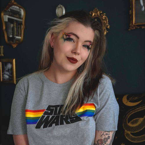 Immagine del prodotto Star Wars - T-shirt grigia Pride con logo classico arcobaleno