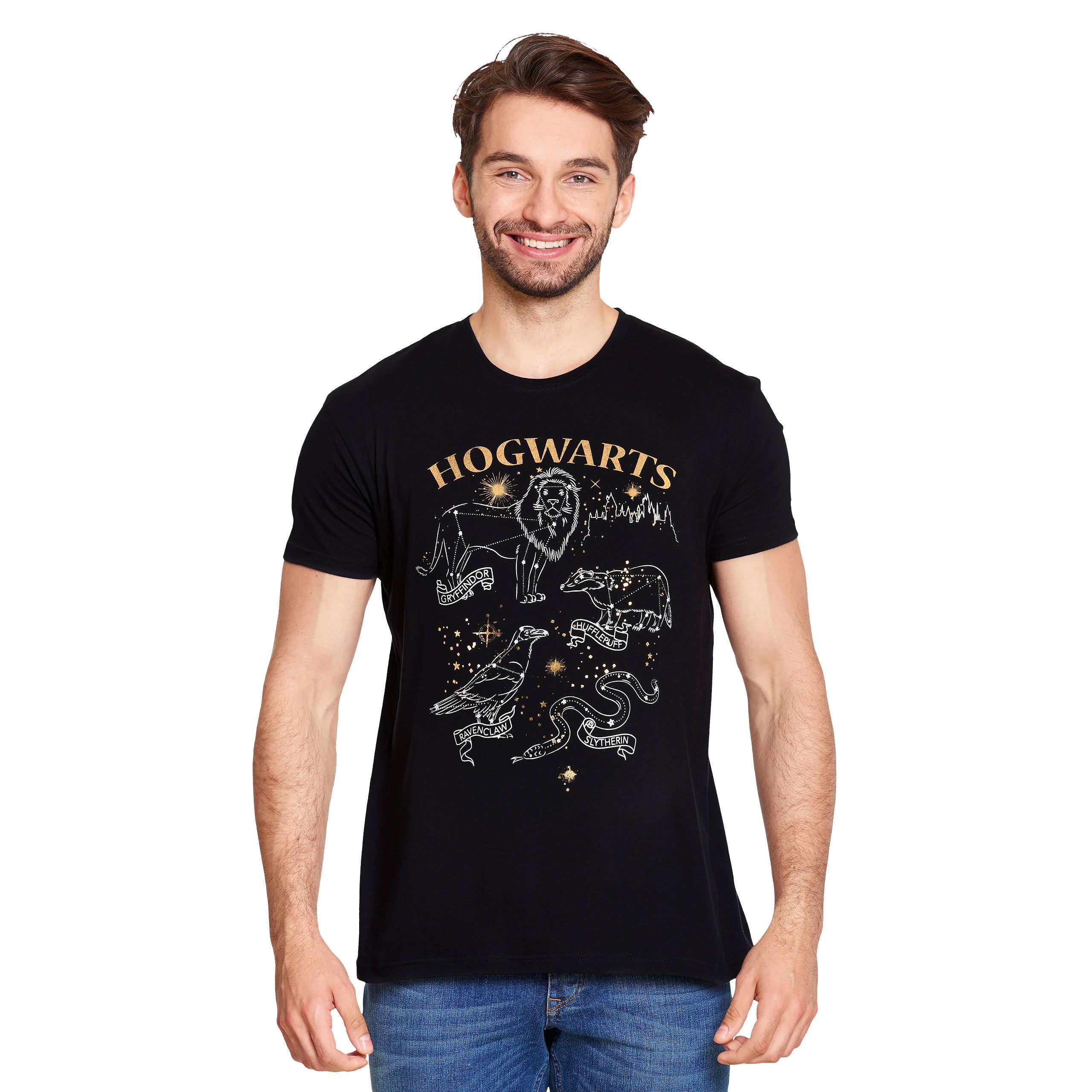 Produktbild Harry Potter - Hogwarts Häuser Wappentier T-Shirt schwarz