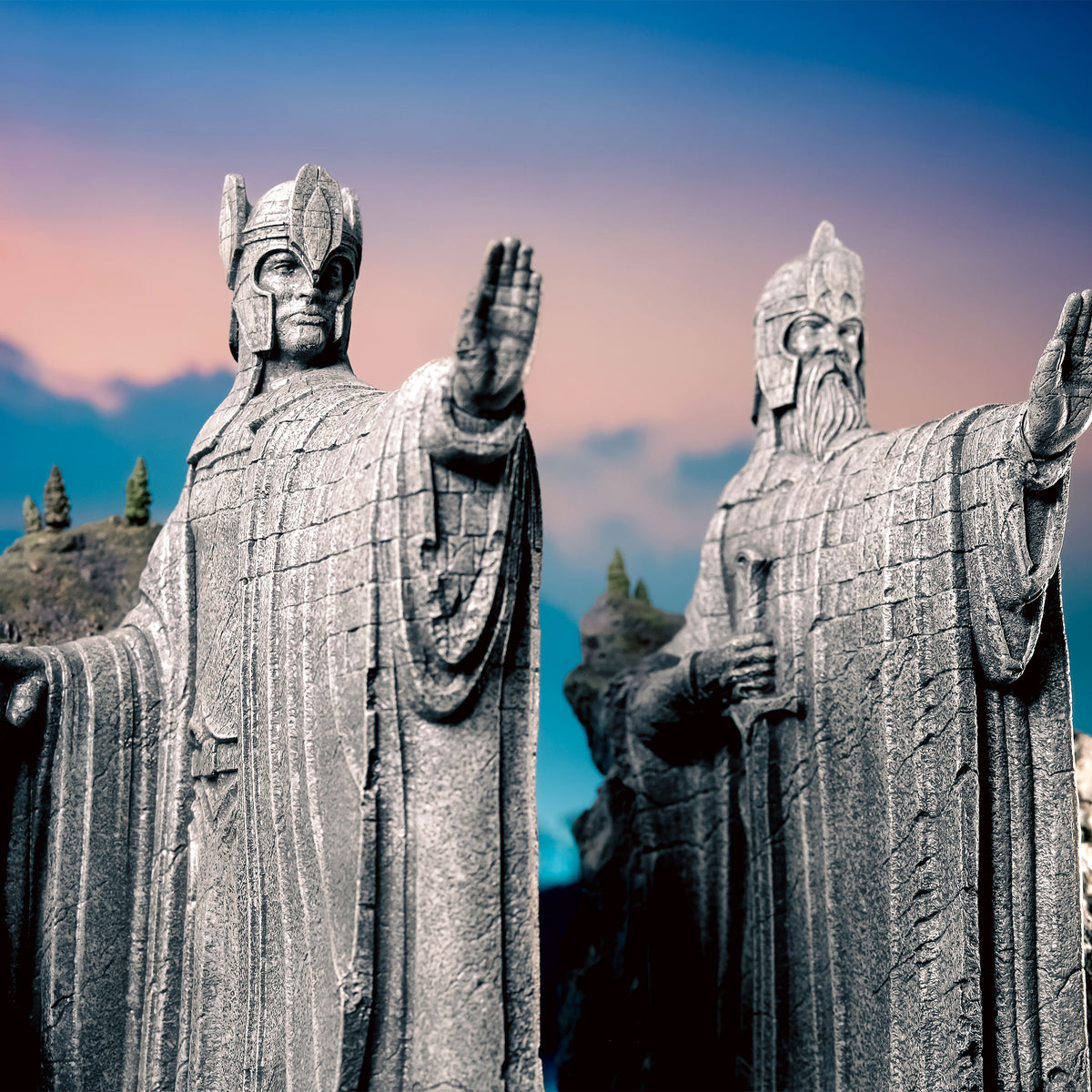 Image produit Le Seigneur des Anneaux - Figurine d'Environnement Argonath Deluxe 34 cm
