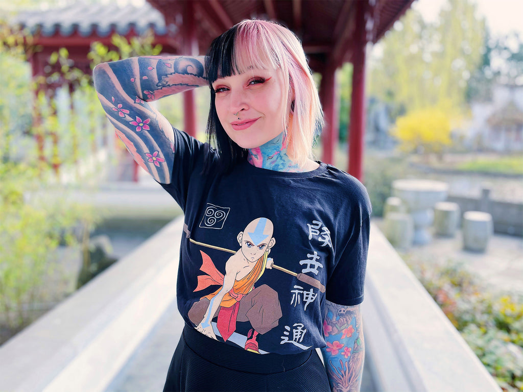 Produktbild Avatar Der Herr der Elemente - Aang Ready For Battle T-Shirt schwarz