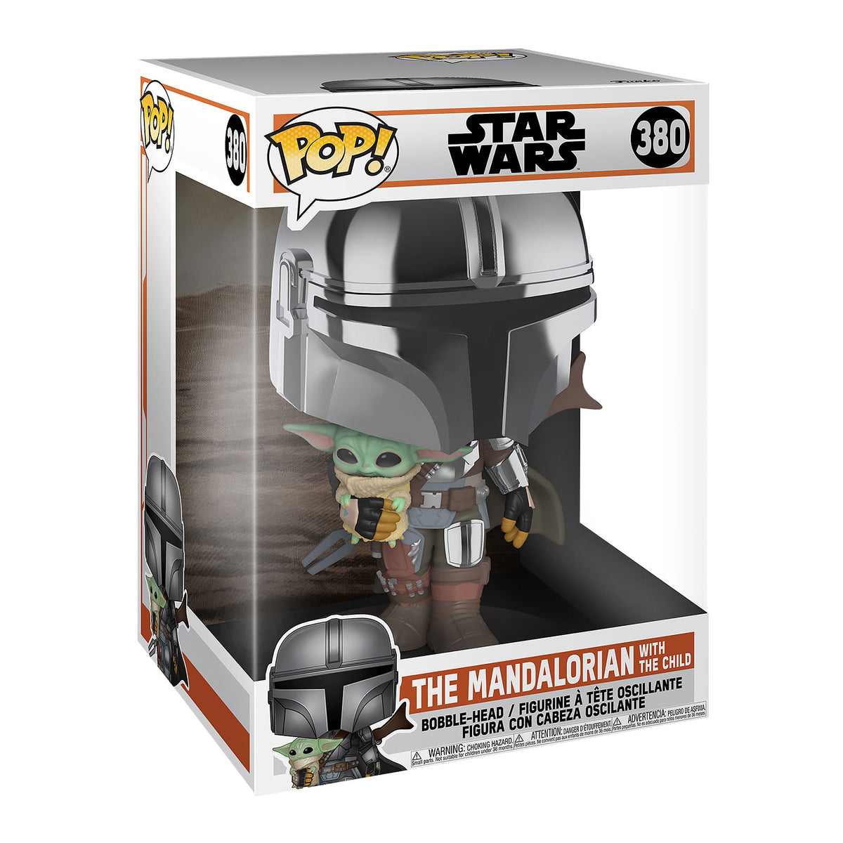 Image produit Mandalorian Chrome Funko Pop Figurine à tête branlante 26 cm - Star Wars