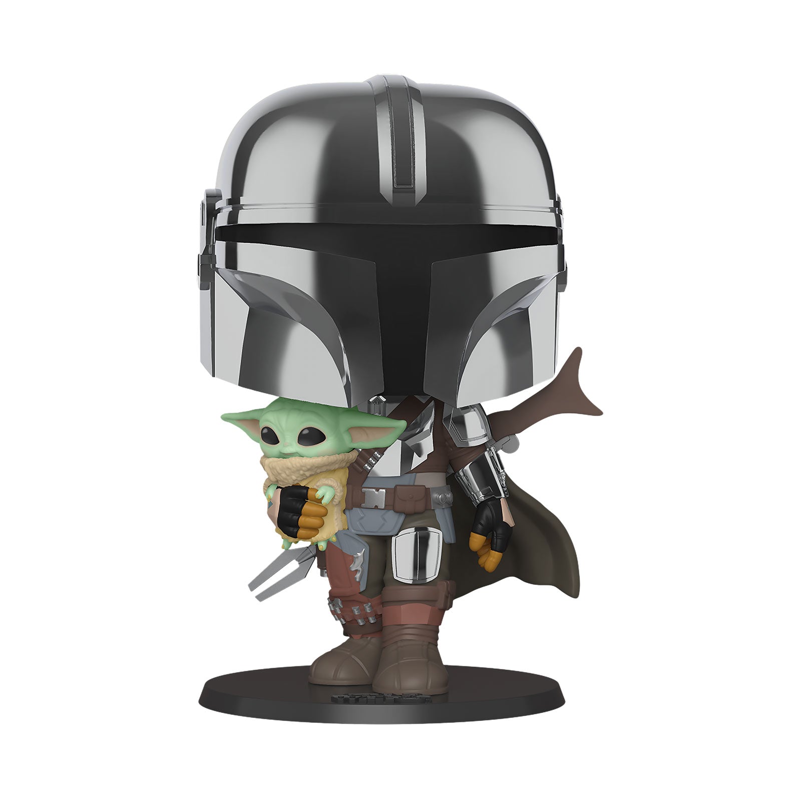 Image produit Mandalorian Chrome Funko Pop Figurine à tête branlante 26 cm - Star Wars