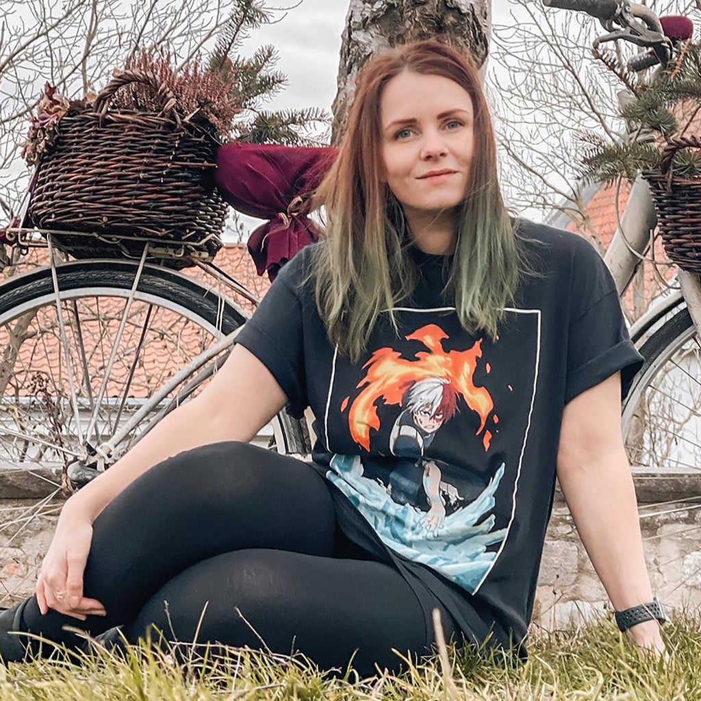 Immagine del prodotto My Hero Academia - T-shirt Todoroki nera