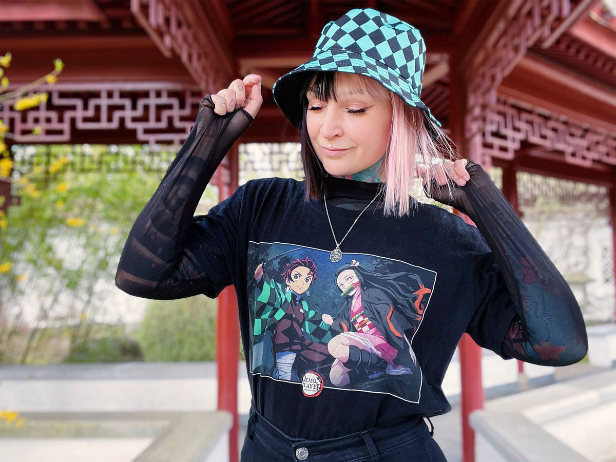 Immagine del prodotto Demon Slayer - T-shirt nera di Nezuko e Tanjiro Kamado