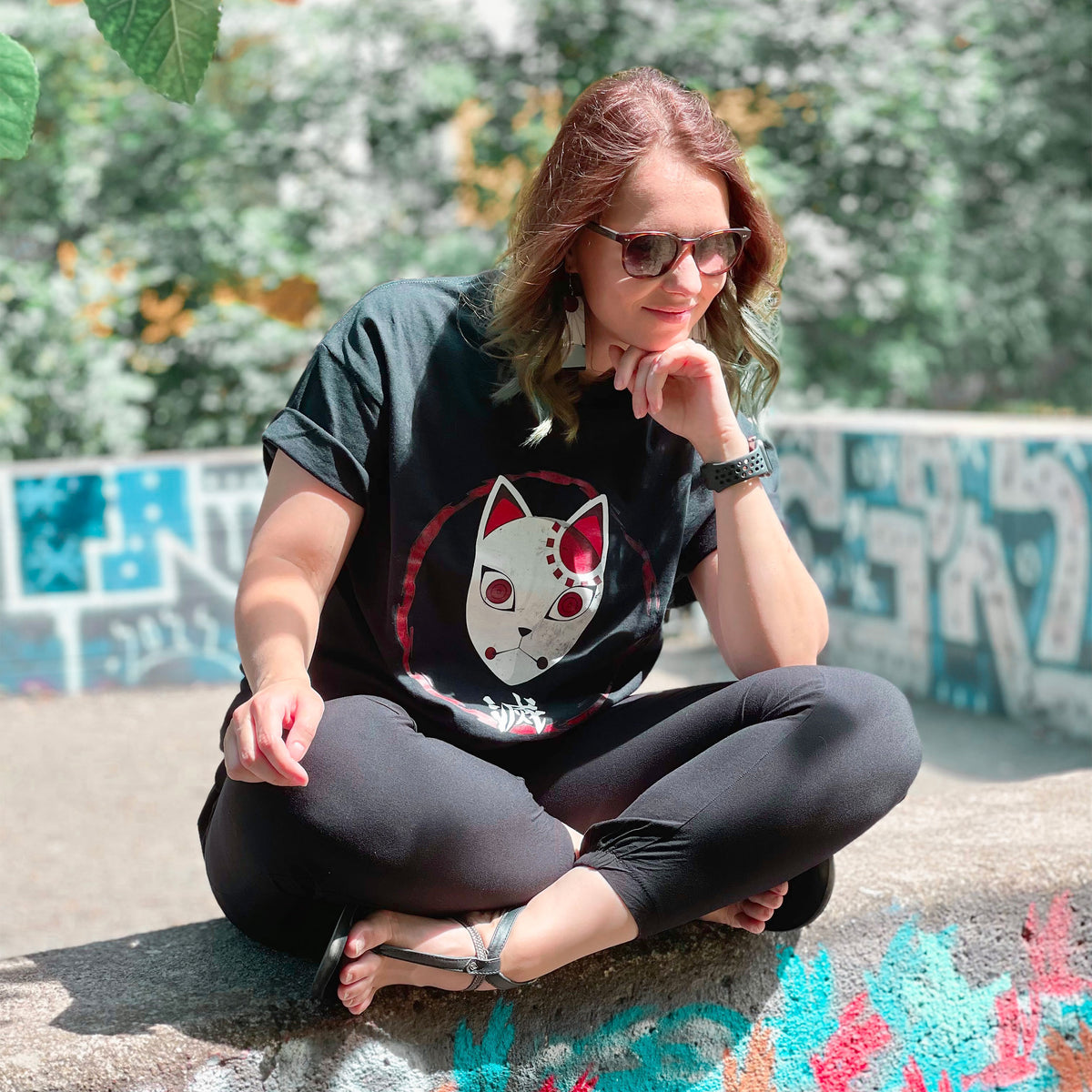 Produktbild Demon Slayer - Tanjiro Maske T-Shirt schwarz