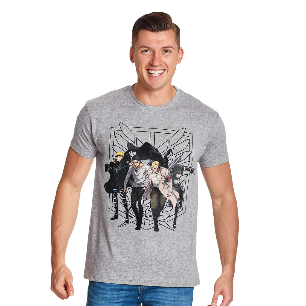 Immagine del prodotto Attack on Titan - T-shirt Gruppo grigio