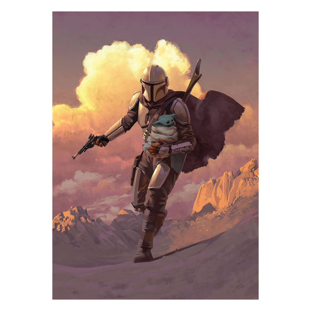 Immagine del prodotto Mando con Grogu Carta da parati fotografica - Star Wars The Mandalorian