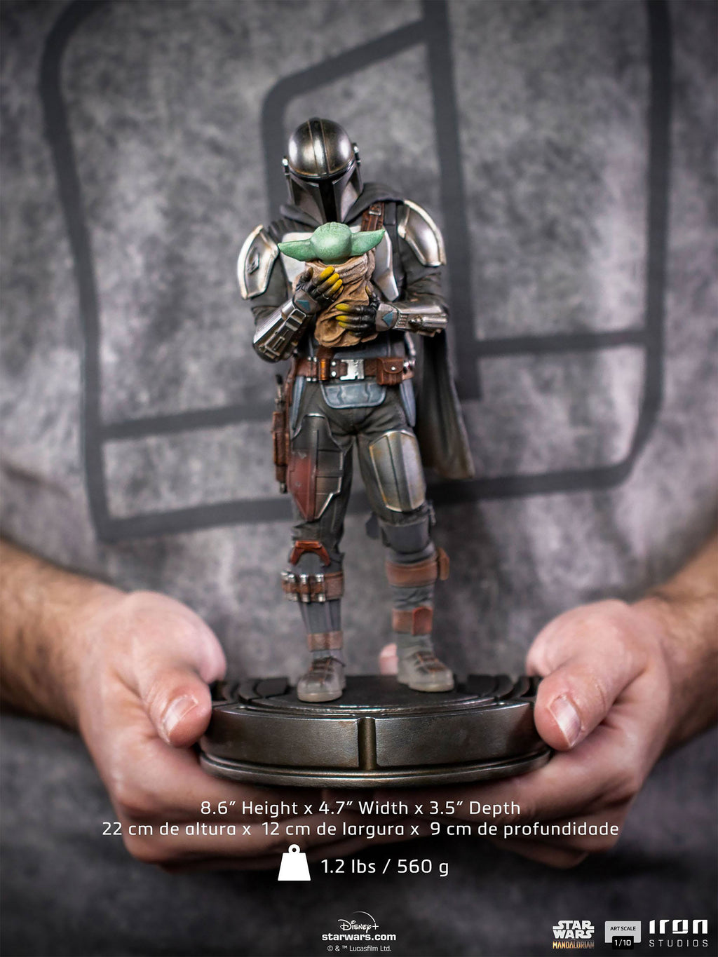 Immagine del prodotto Mando con Grogu BDS Art Scale Deluxe Statue - Star Wars The Mandalorian