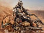 Product image Mando with Speeder BDS Art Scale Deluxe Statue - Star Wars The Mandalorian