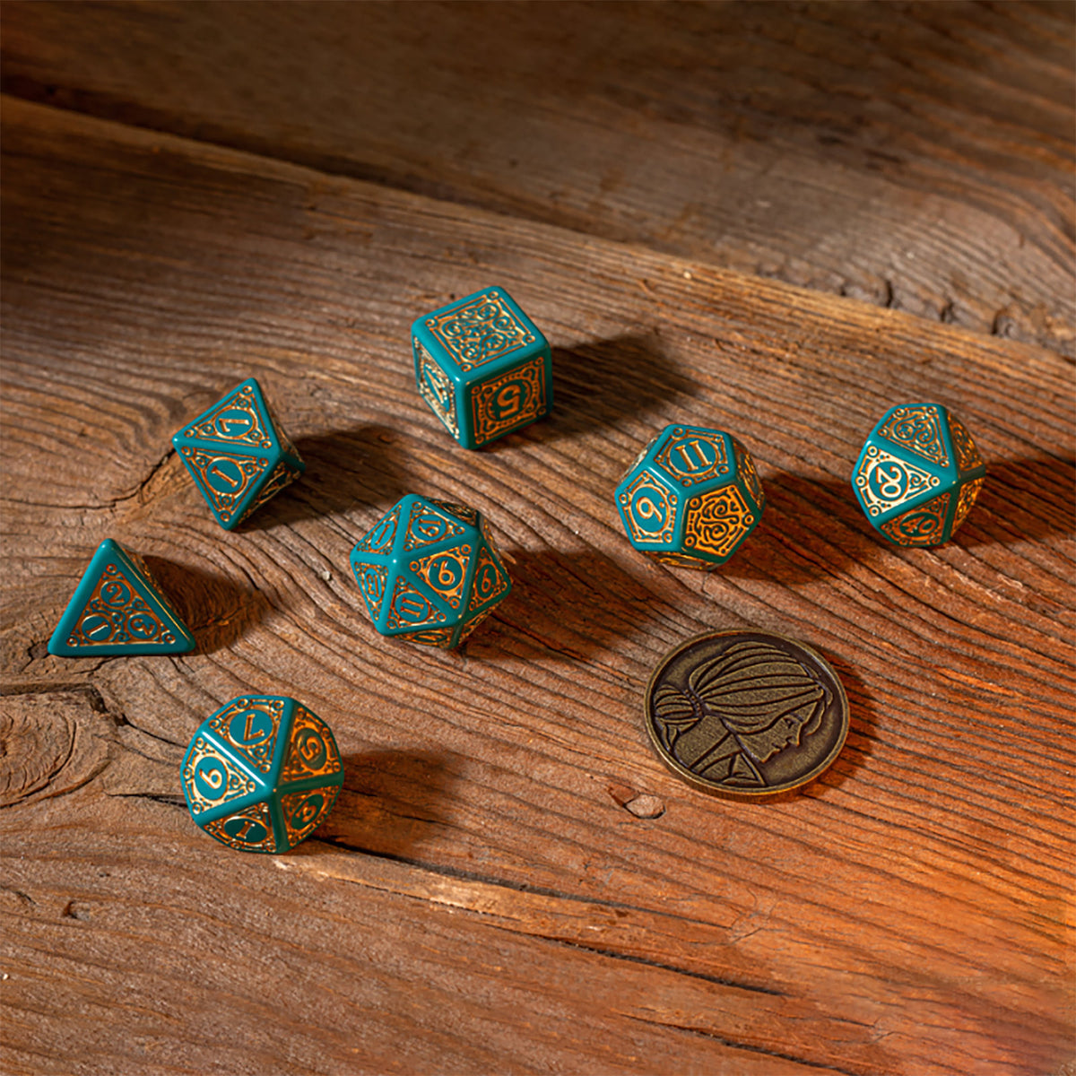 Immagine del prodotto Witcher - Triss Bellissima Guaritrice Set di Dadi RPG 7 pezzi con Moneta da Collezione