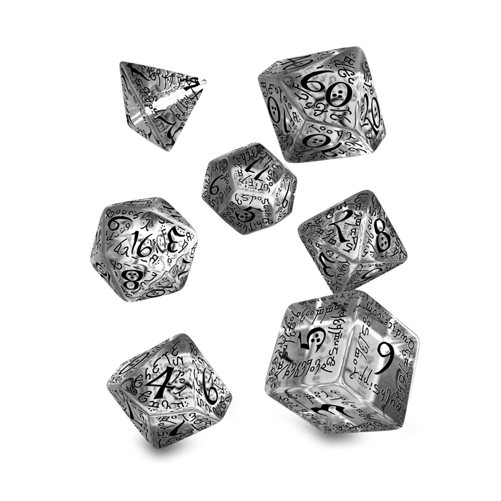 Produktbild Elvish Translucent & Black RPG Würfel Set 7tlg