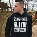 Image produit Sweat à capuche noir 'What Doesn't Kill You Gives You XP'