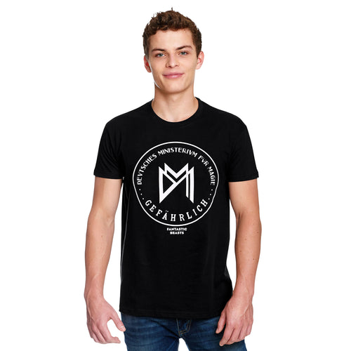 Immagine del prodotto T-shirt nera del Ministero Tedesco della Magia - Animali Fantastici
