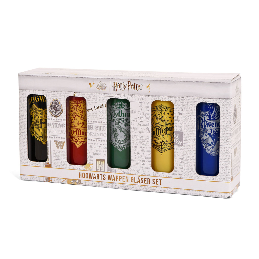 Immagine del prodotto Set di bicchieri delle Case di Hogwarts a 5 pezzi - Harry Potter