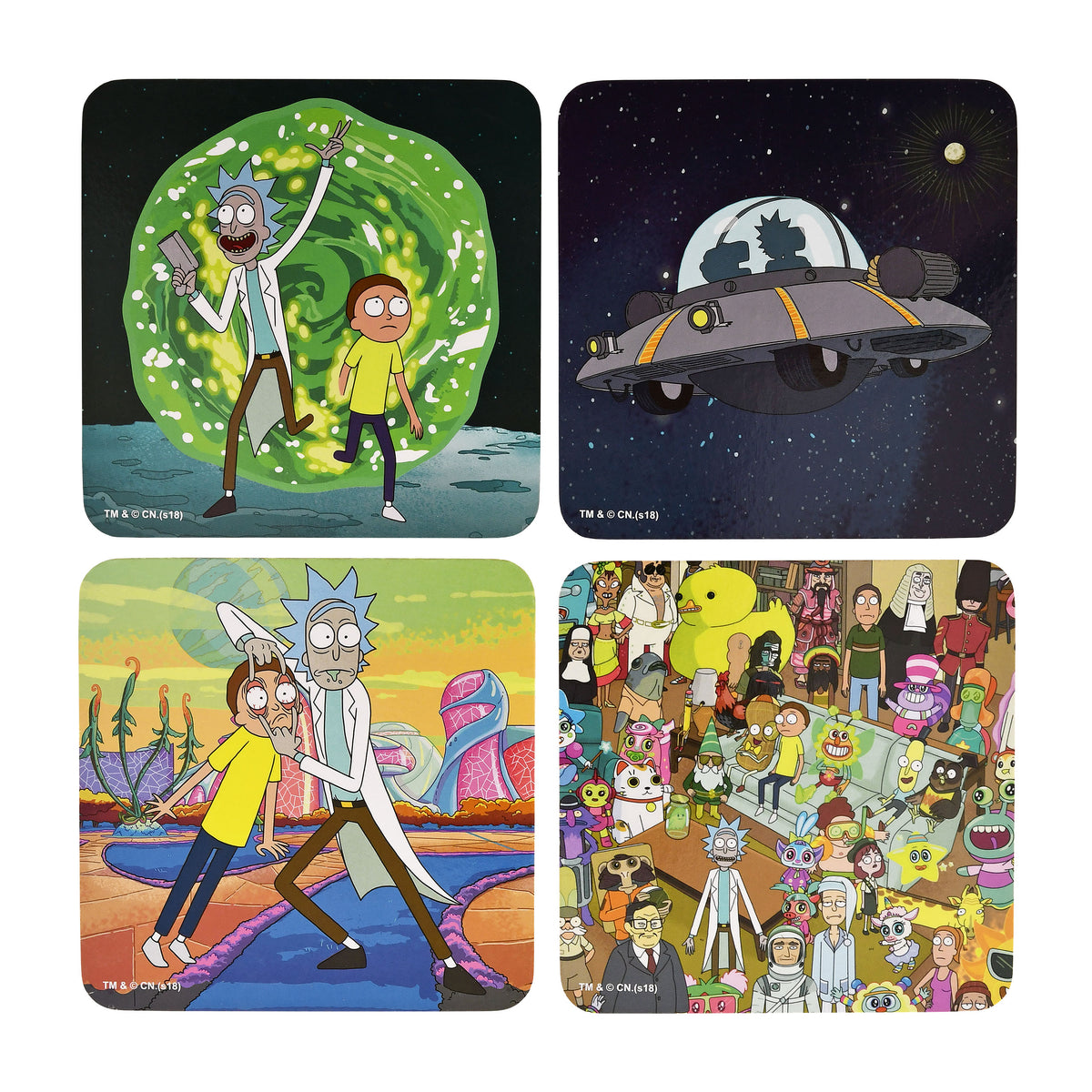 Immagine del prodotto Rick e Morty - Sottobicchieri generici set di 4