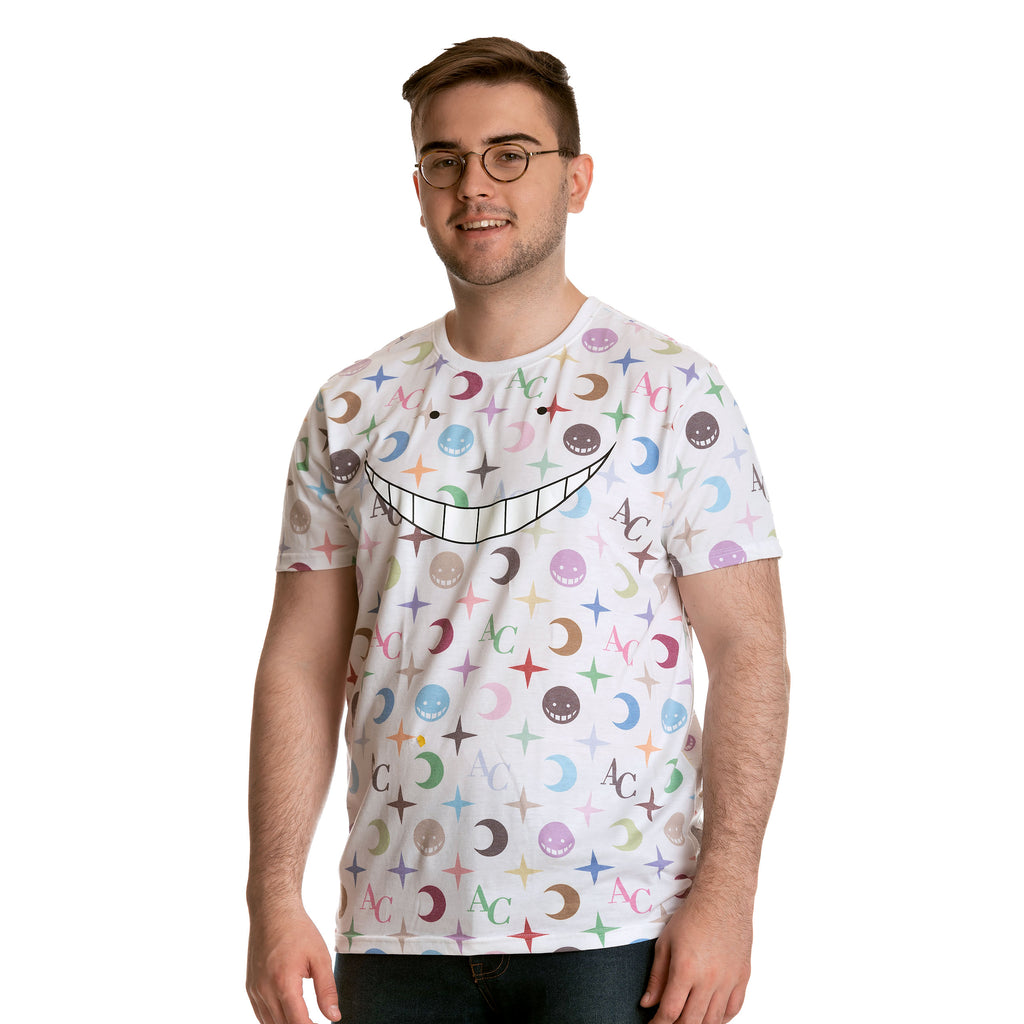 Image produit Assassination Classroom - T-shirt Koro Sensei Allover blanc