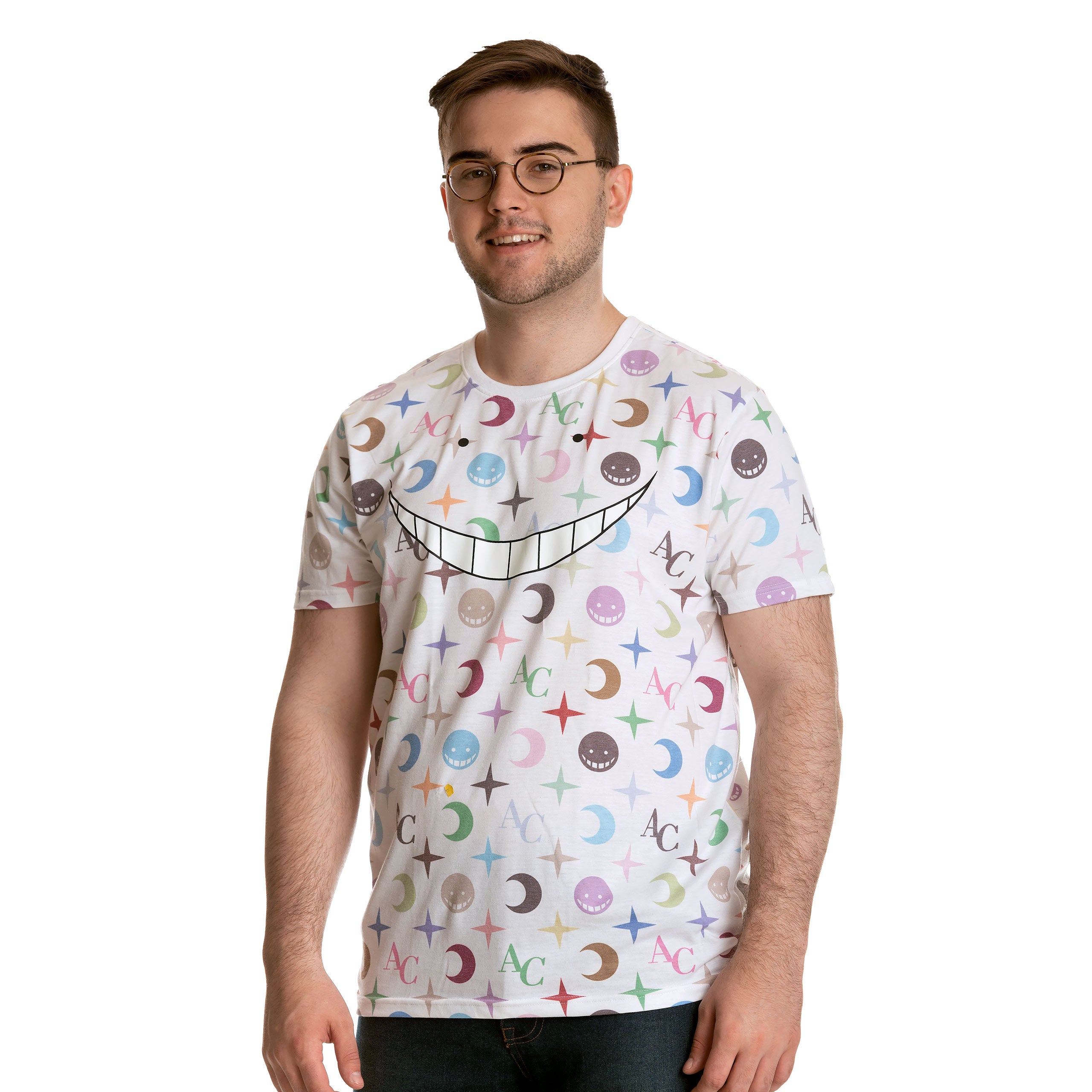 Image produit Assassination Classroom - T-shirt Koro Sensei Allover blanc