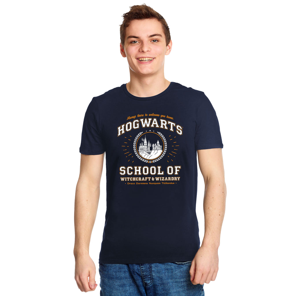 Image produit T-shirt bleu de l'école Hogwarts - Harry Potter