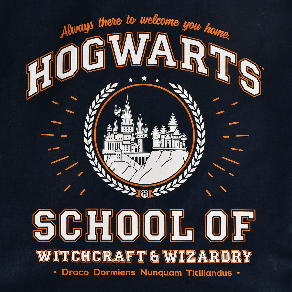 Produktbild Hogwarts School Jutebeutel blau - Harry Potter