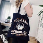 Produktbild Hogwarts School Jutebeutel blau - Harry Potter