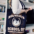 Produktbild Hogwarts School Jutebeutel blau - Harry Potter