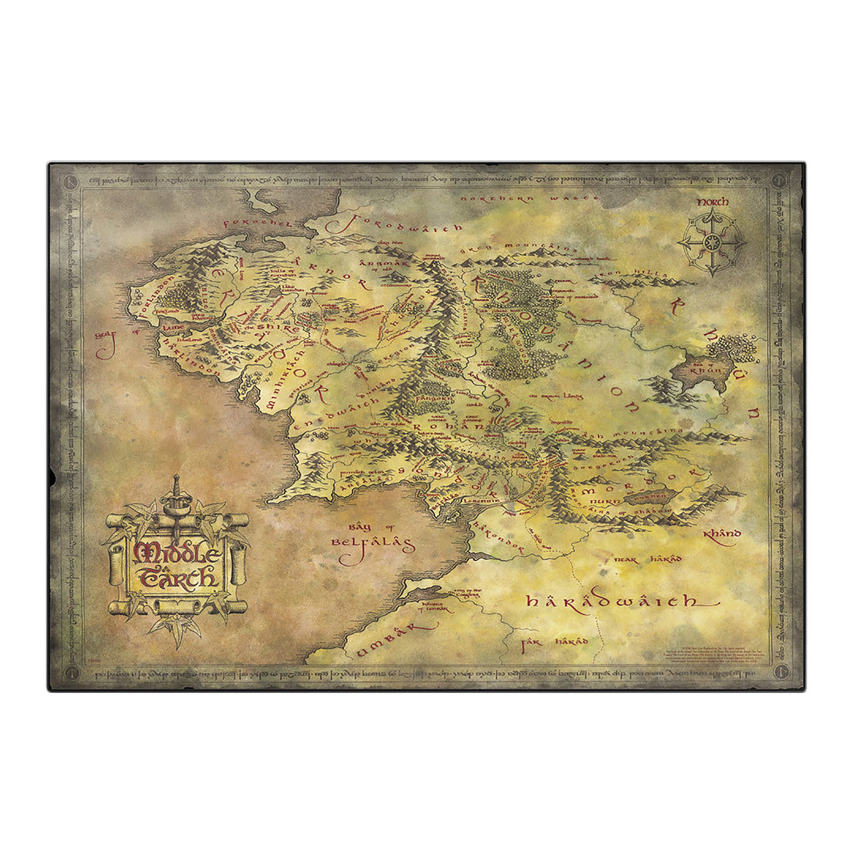 Image produit Le Seigneur des Anneaux - Sous-main Carte de la Terre du Milieu
