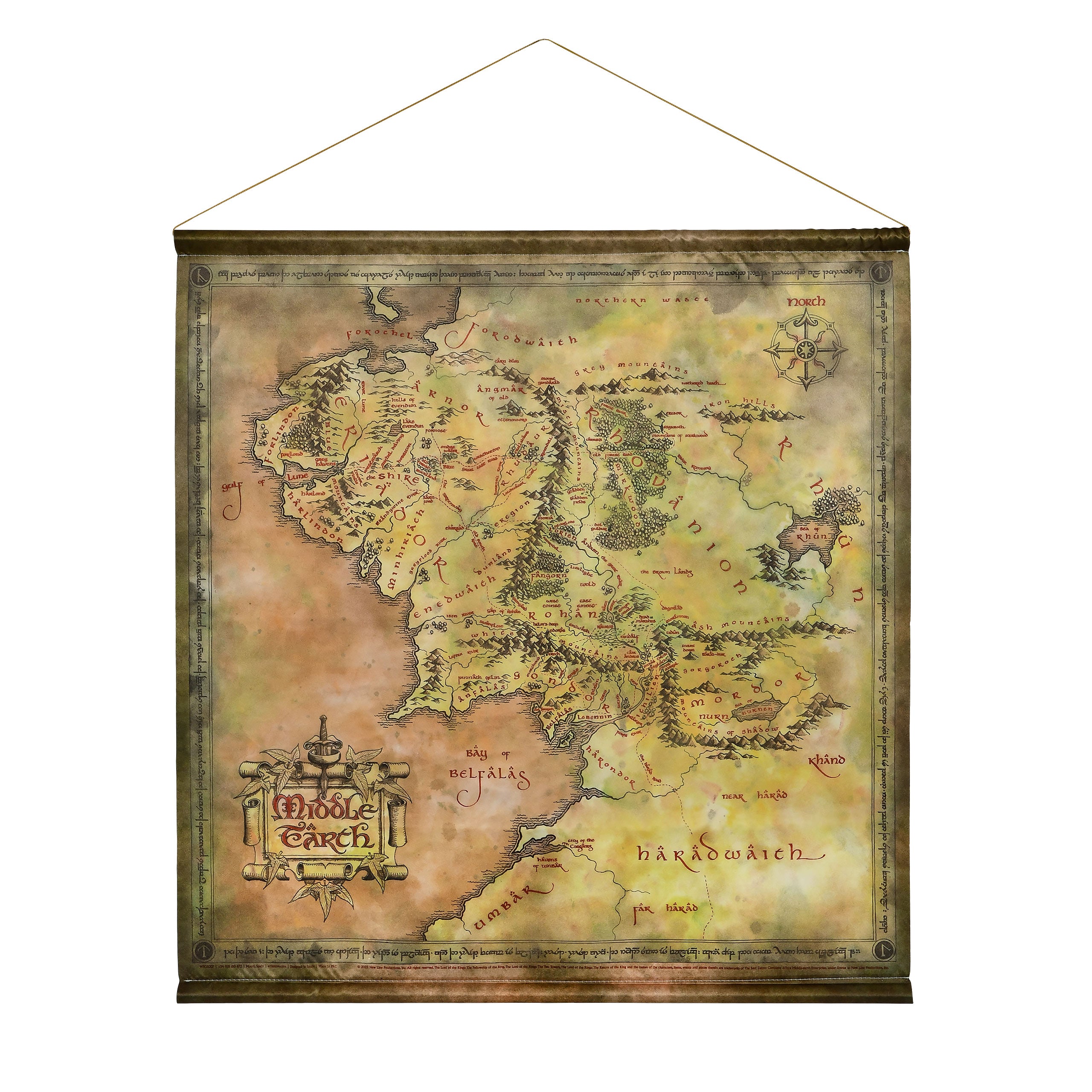 Immagine del prodotto Il Signore degli Anelli - Mappa della Terra di Mezzo Wall Scroll
