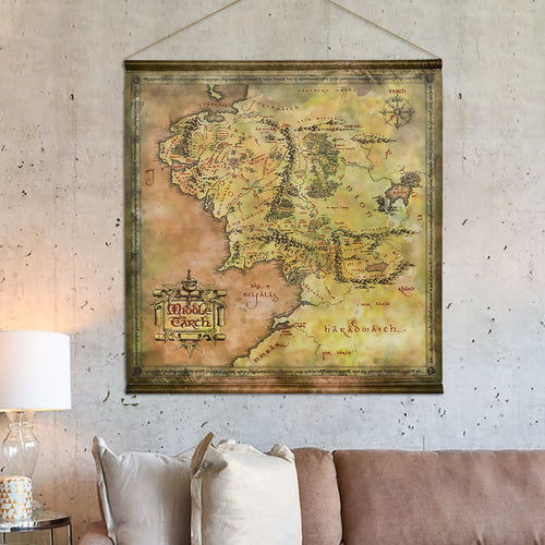 Immagine del prodotto Il Signore degli Anelli - Mappa della Terra di Mezzo Wall Scroll