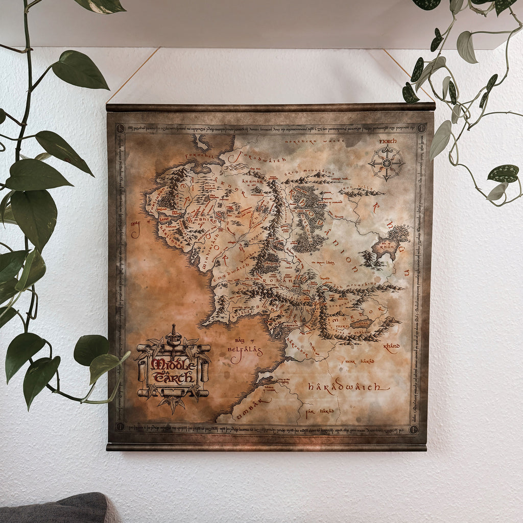 Immagine del prodotto Il Signore degli Anelli - Mappa della Terra di Mezzo Wall Scroll