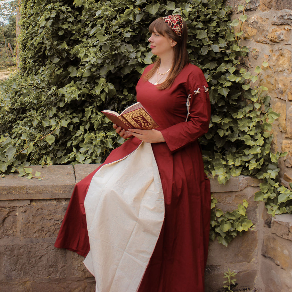 Produktbild Mittelalter Kleid Larina rot-beige