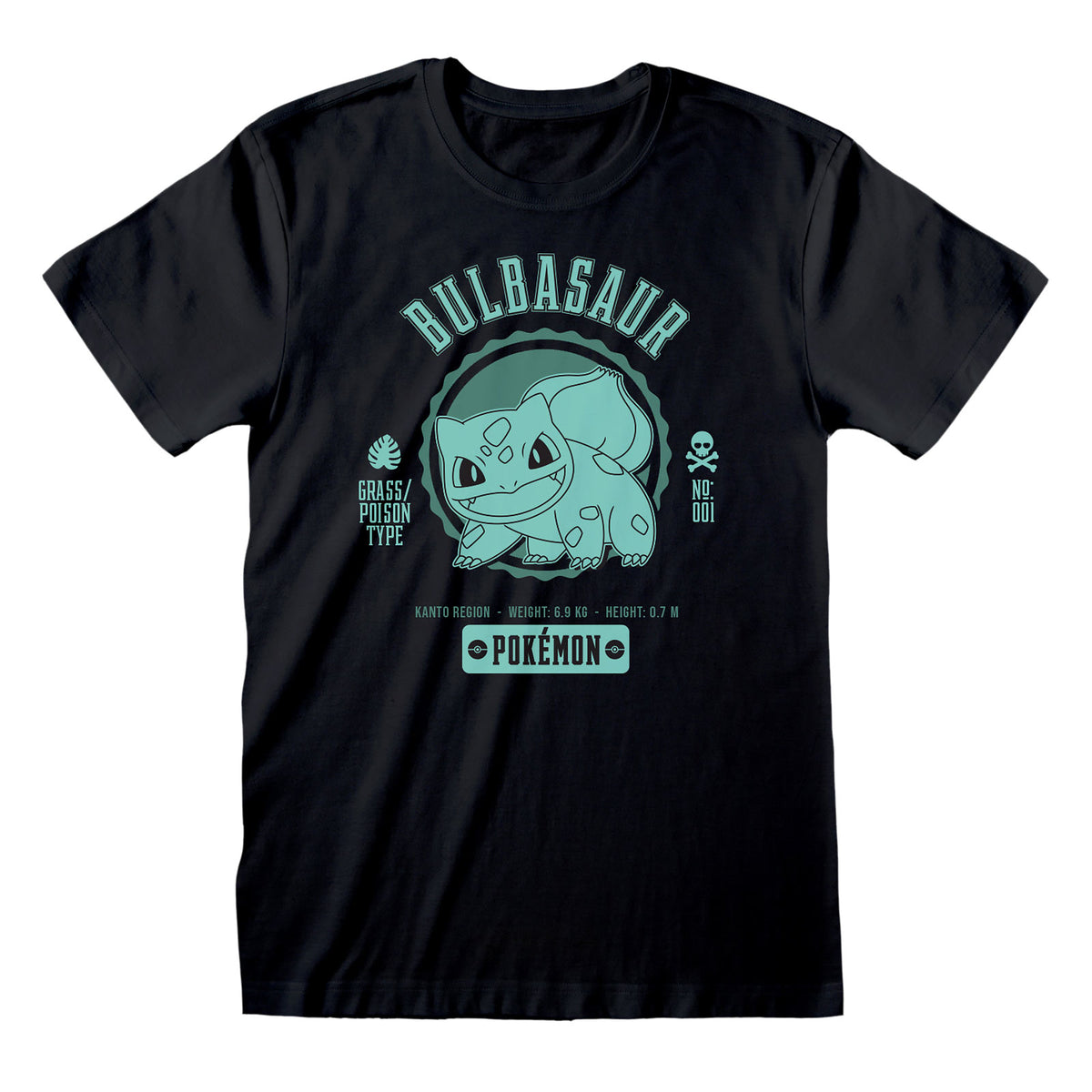 Product image Pokemon - Bulbasaur College T-Shirt Black
