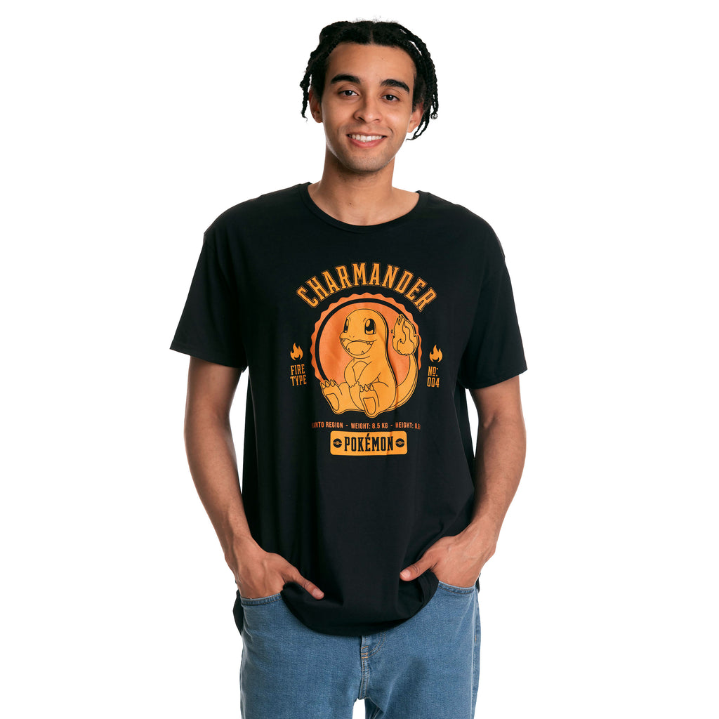 Produktbild Pokemon - Glumanda College T-Shirt schwarz