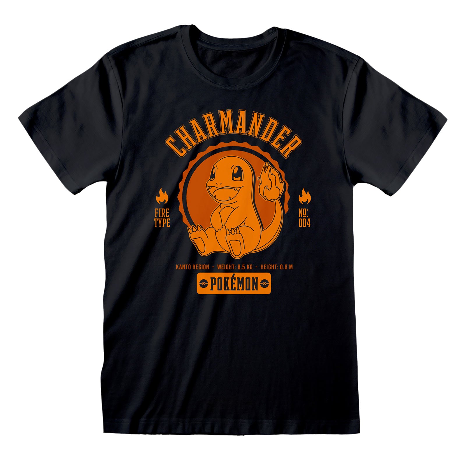 Produktbild Pokemon - Glumanda College T-Shirt schwarz
