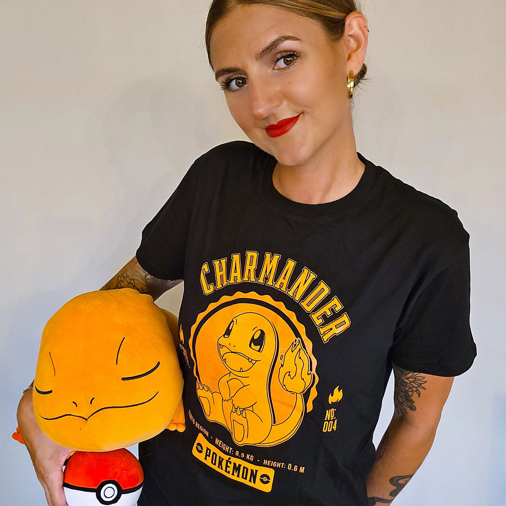 Produktbild Pokemon - Glumanda College T-Shirt schwarz