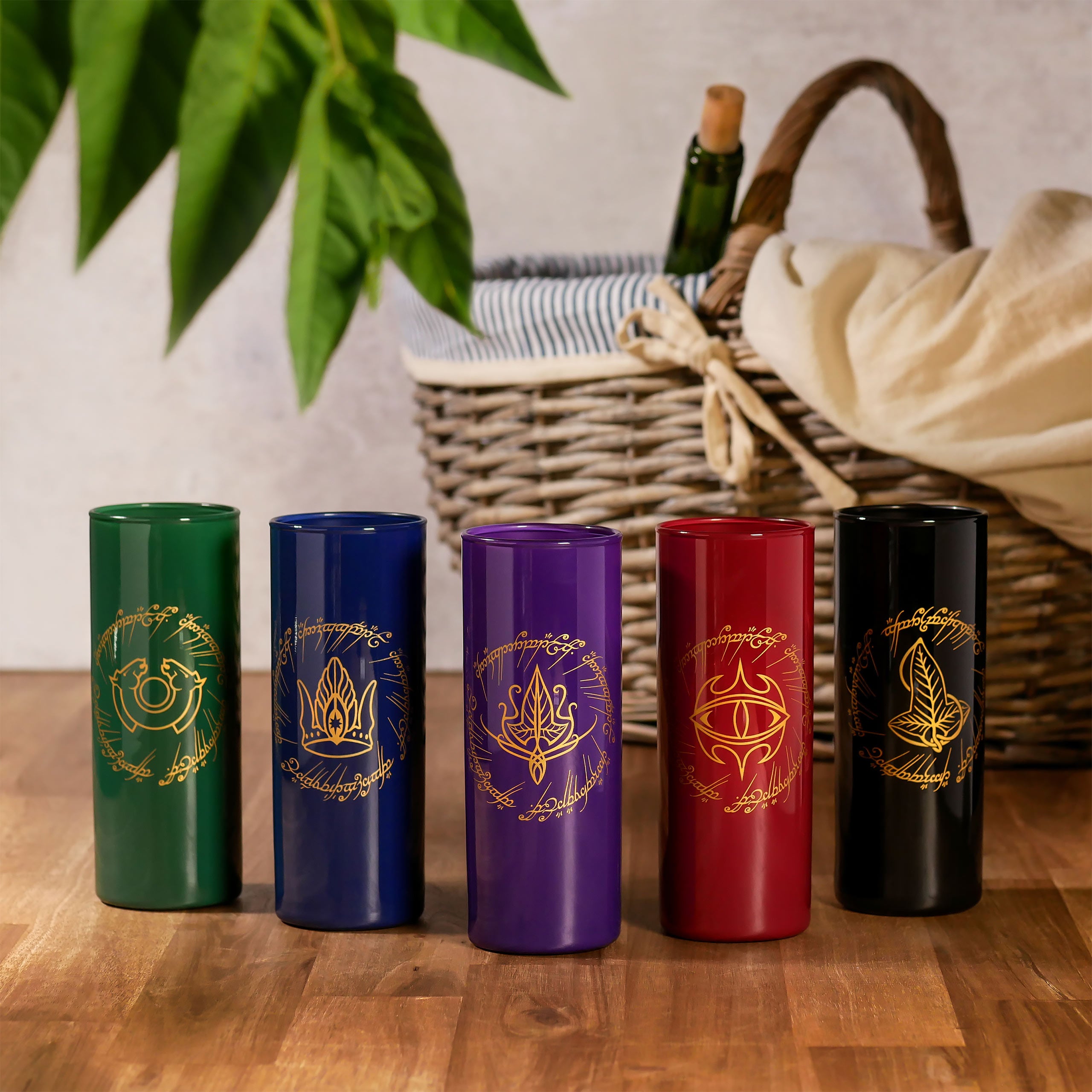 Produktbild Mittelerde Symbol Gläserset 5-teilig - Der Herr der Ringe