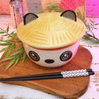 Immagine del prodotto Ciotola Panda Kawaii con coperchio per fan di anime