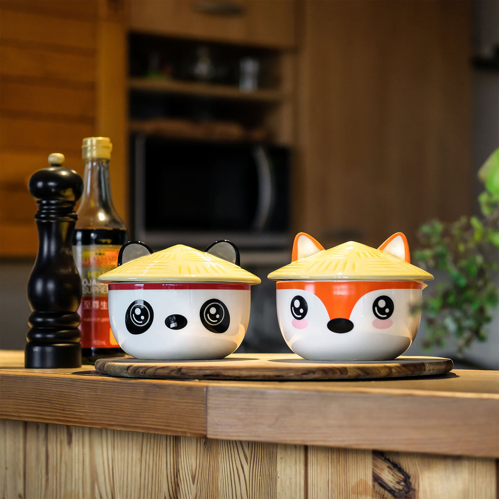 Immagine del prodotto Ciotola Panda Kawaii con coperchio per fan di anime