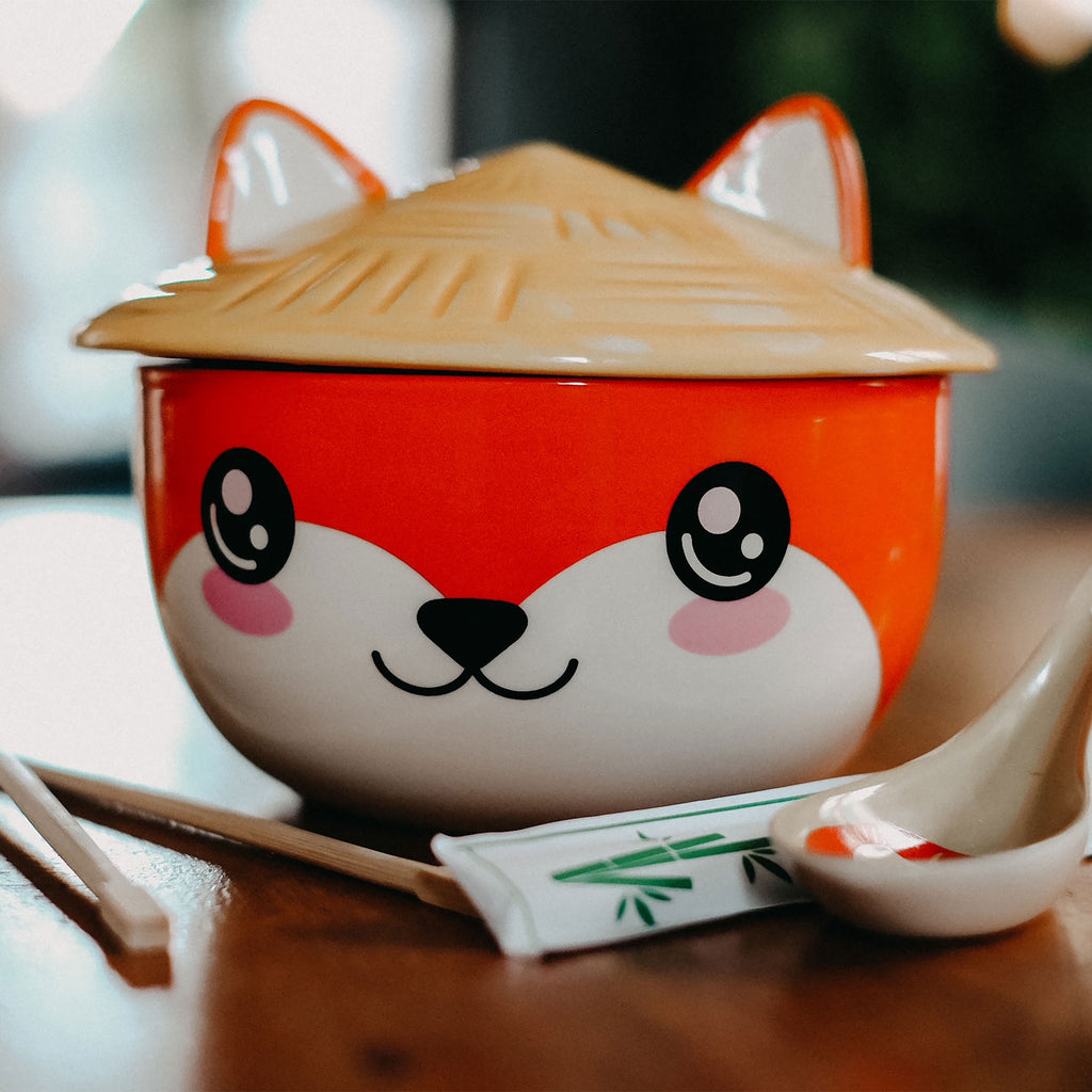 Image produit Bol Kawaii Fox avec couvercle pour les fans d'anime