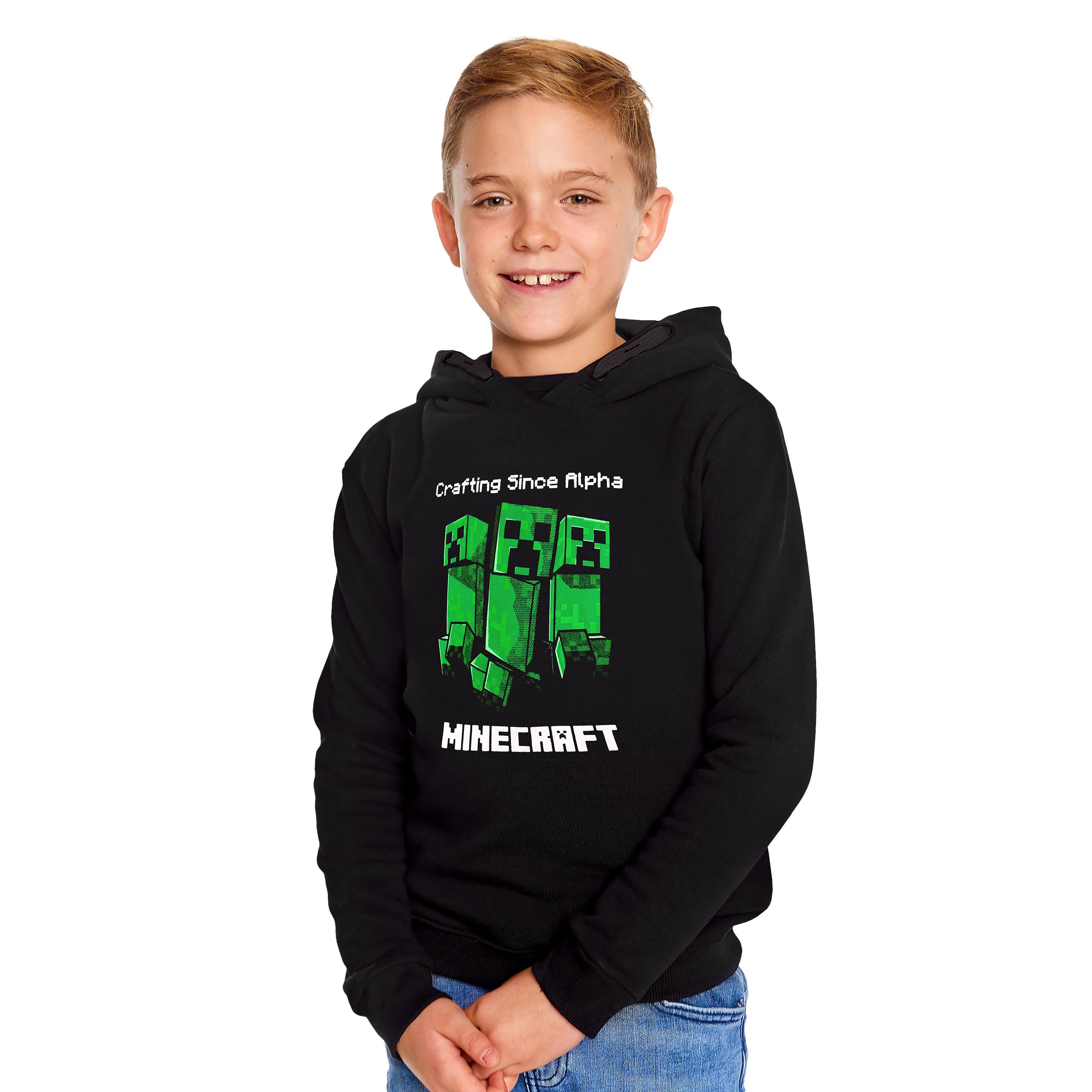 Image produit Minecraft - Sweat à capuche Creeper pour enfants noir
