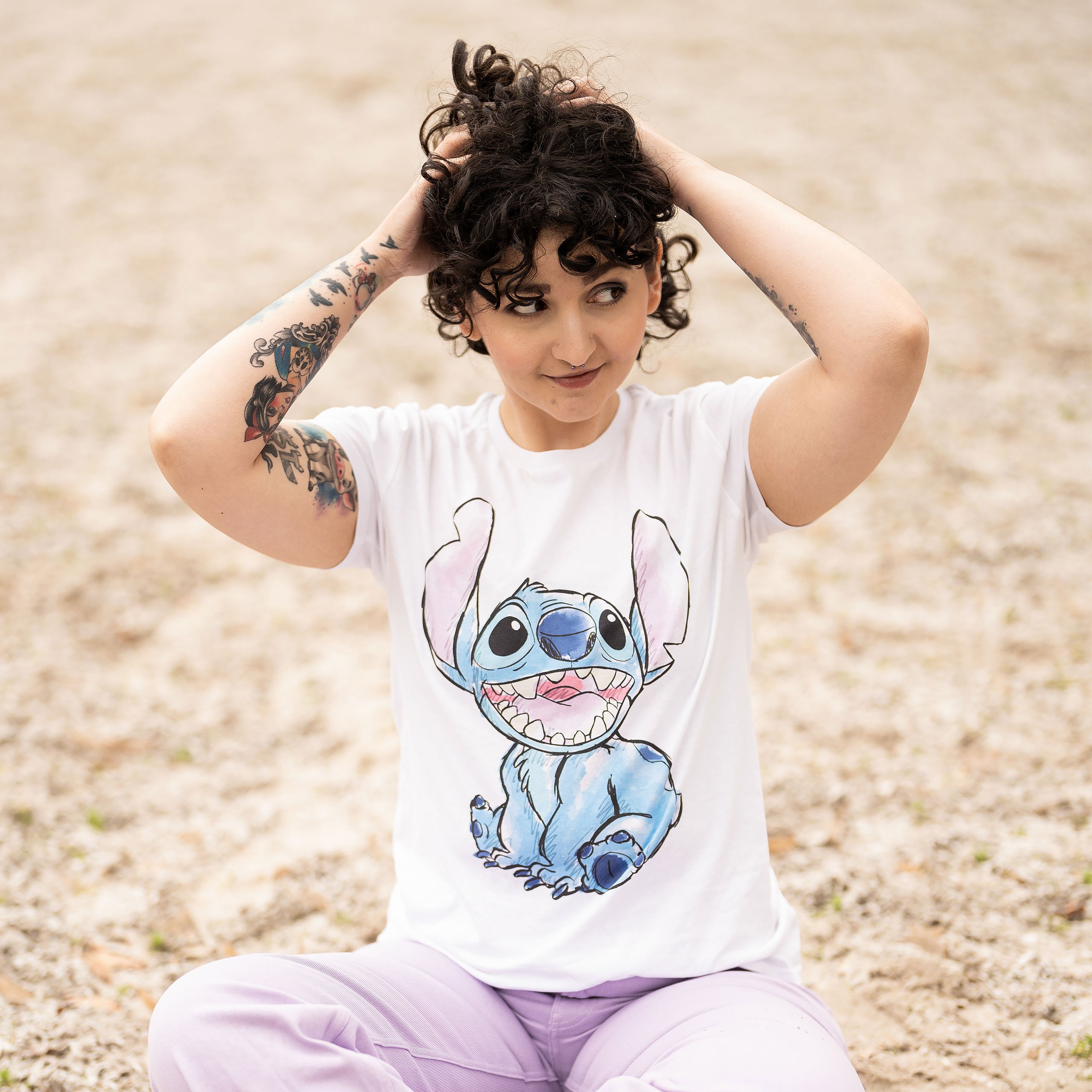 Image produit Lilo & Stitch - T-Shirt Stitch blanc