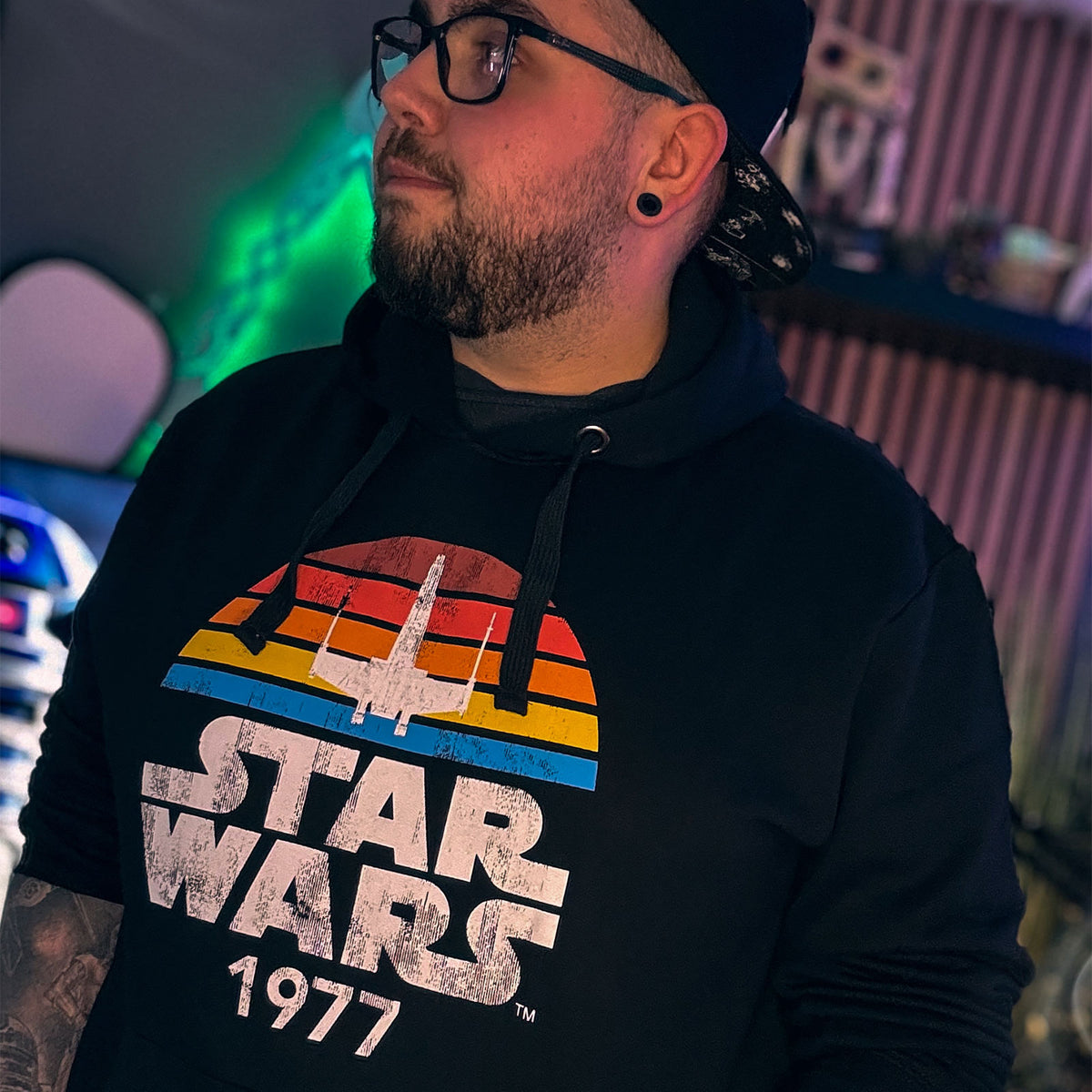 Immagine del prodotto Star Wars del 1977 Felpa Retro Nera
