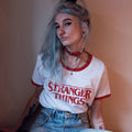Produktbild Stranger Things - Distressed Logo Crop Top weiß